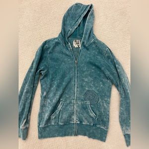 Billabong Turquoise Soft Zip Up Sweatshirt Hoodie
